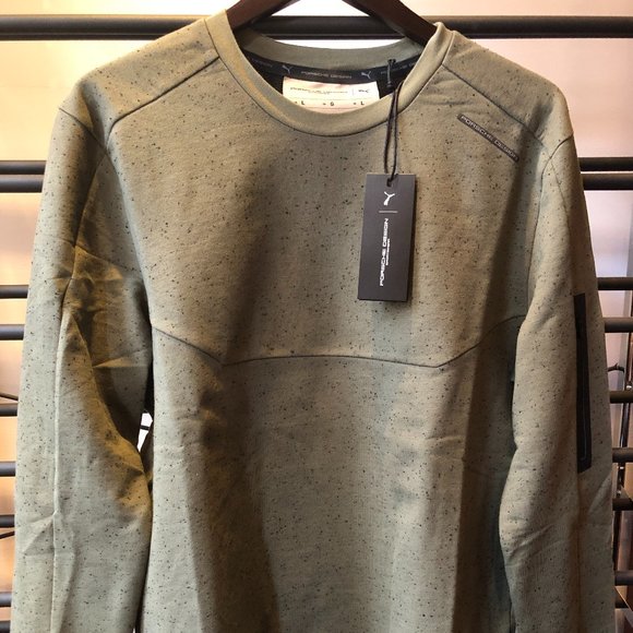 Puma - Men's Porsche Design Crew Neck deep lichen green (Olive) LG - Picture 2 of 5
